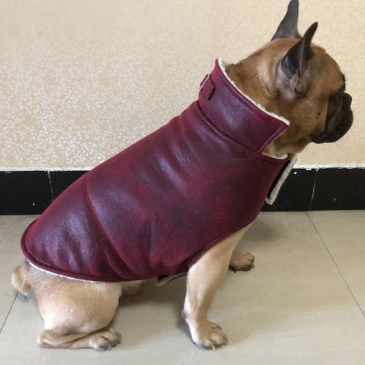 Dog Vest Costume Winter Coat Pu Leather Jackets