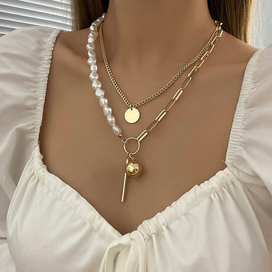 Gold Color Chain Choker Necklace