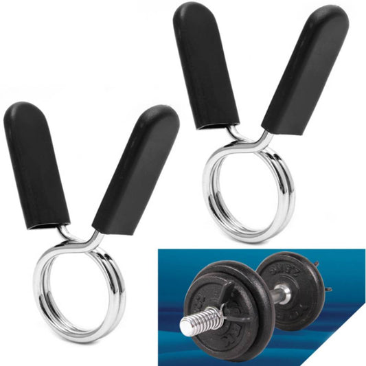 Barbell Clamp Spring Collar Clips Gym