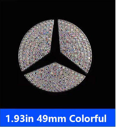 Car Steering Wheel Crystal Emblem Diamond Sticker