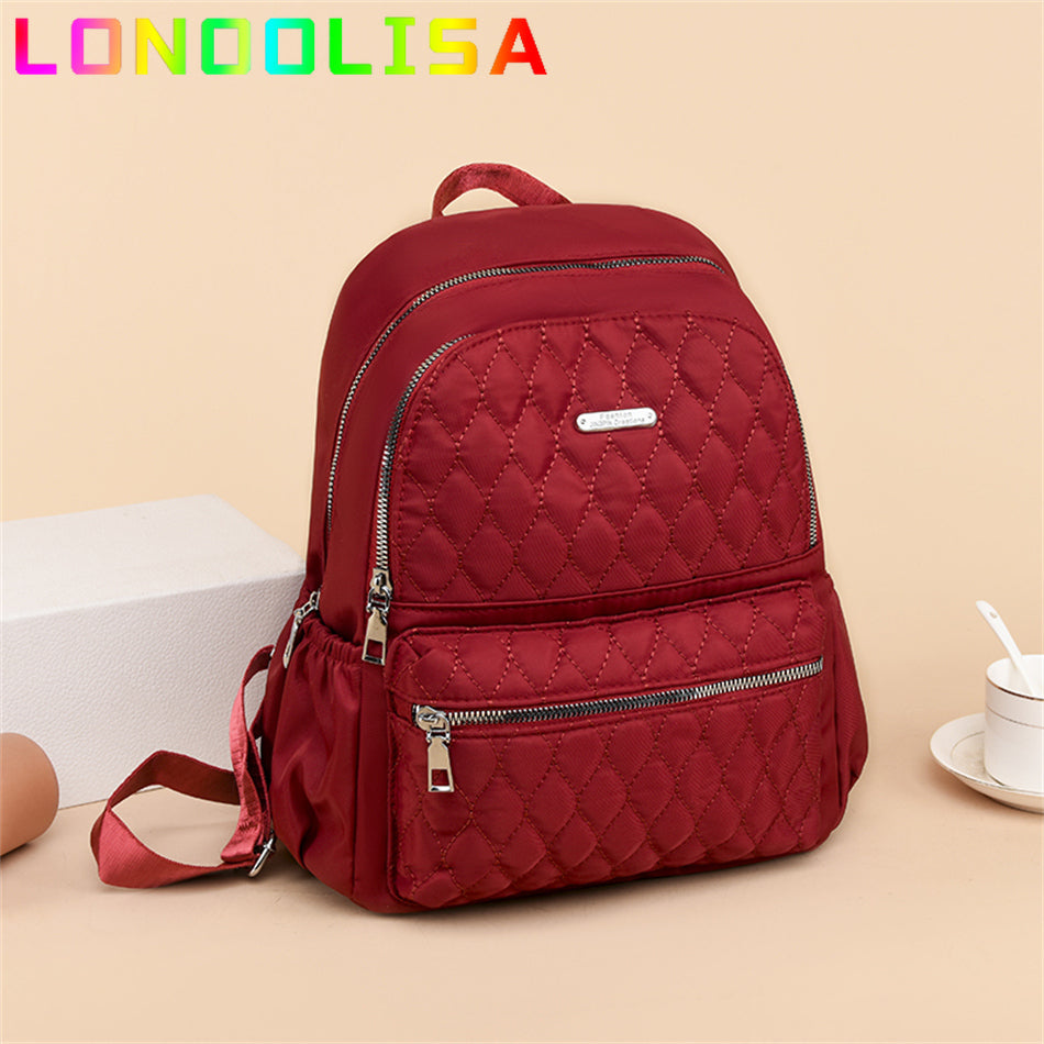 Casual Oxford Cloth Backpack Female Shoulder School Bookbag