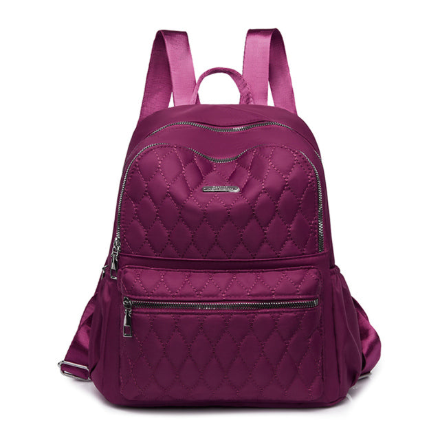 Casual Oxford Cloth Backpack Female Shoulder School Bookbag