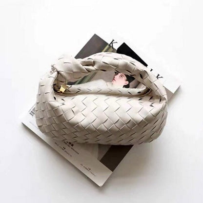 Cow Split Leather Knot Bag Weave