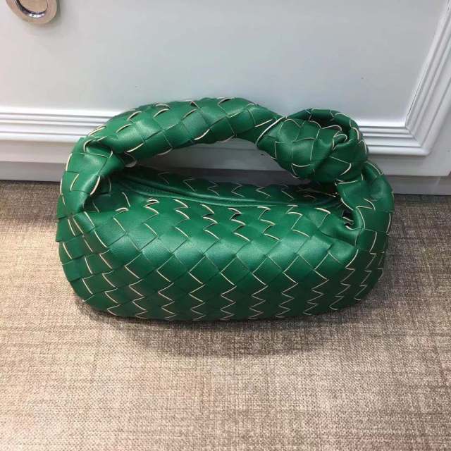 Cow Split Leather Knot Bag Weave