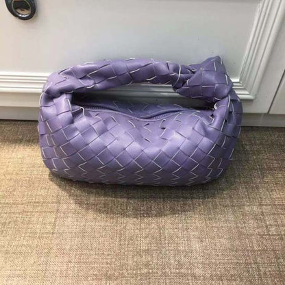 Cow Split Leather Knot Bag Weave