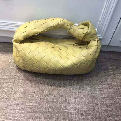 Cow Split Leather Knot Bag Weave