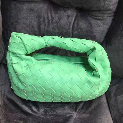 Cow Split Leather Knot Bag Weave