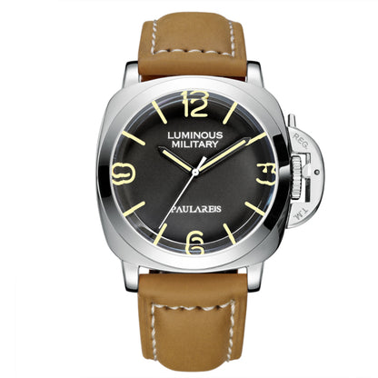 Automatic Self Wind Mechanical Genuine Brown Leather