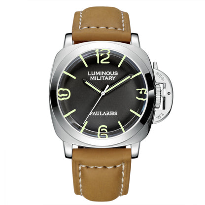 Automatic Self Wind Mechanical Genuine Brown Leather