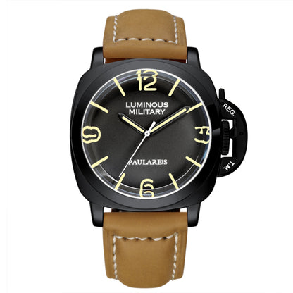 Automatic Self Wind Mechanical Genuine Brown Leather