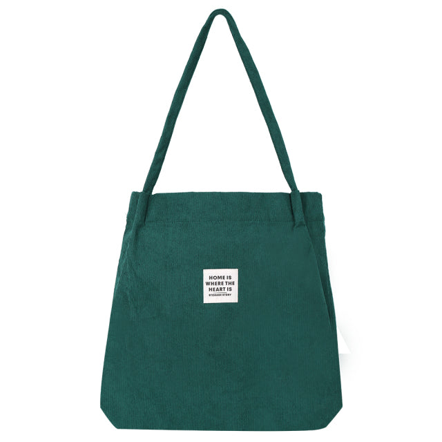 Reusable Canvas Shoulder Tote Bag