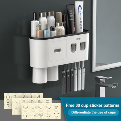 Bathroom Magnetic Adsorption Inverted Toothbrush Holder