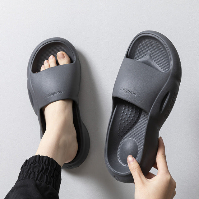 Solid Sandals Men Fashion Outside Thick