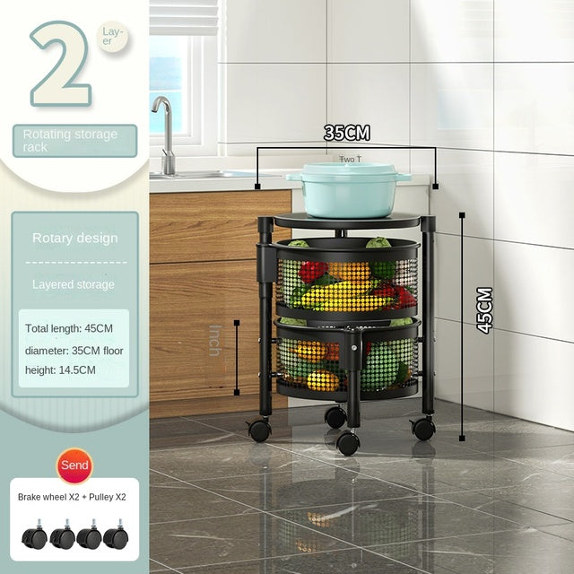 Rotating Vegetable Rack Kitchen