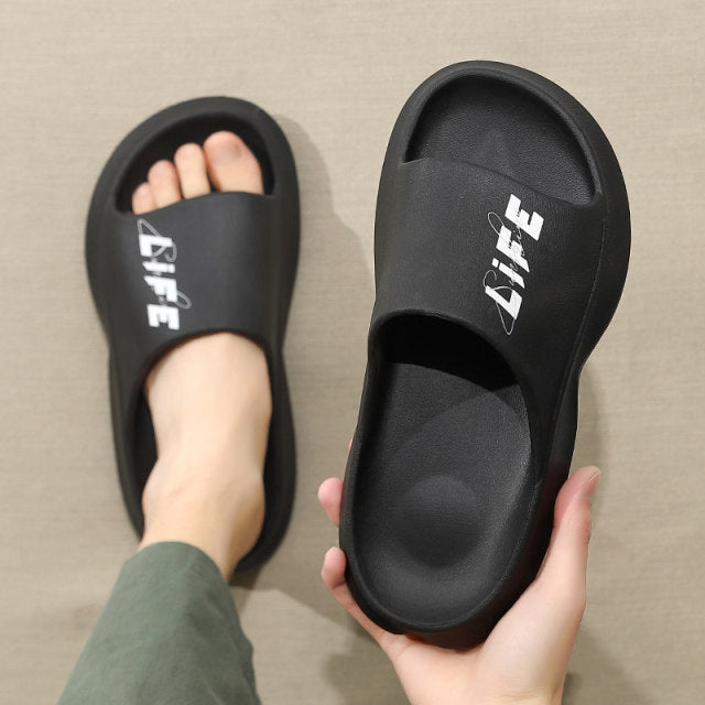 Solid Sandals Men Fashion Outside Thick