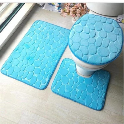 Home Bathroom Bath Mat Set Toilet Soft