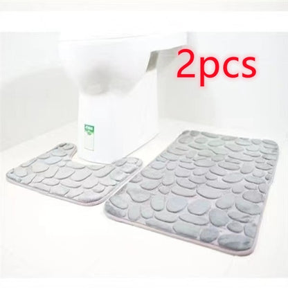 Home Bathroom Bath Mat Set Toilet Soft