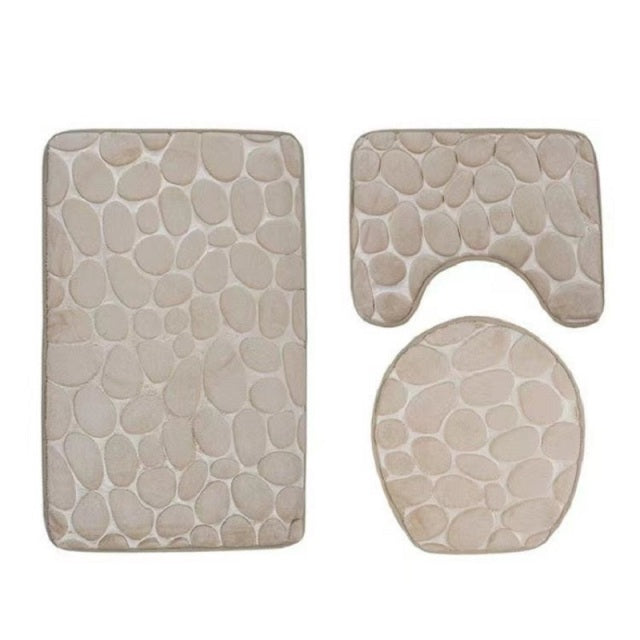 Home Bathroom Bath Mat Set Toilet Soft