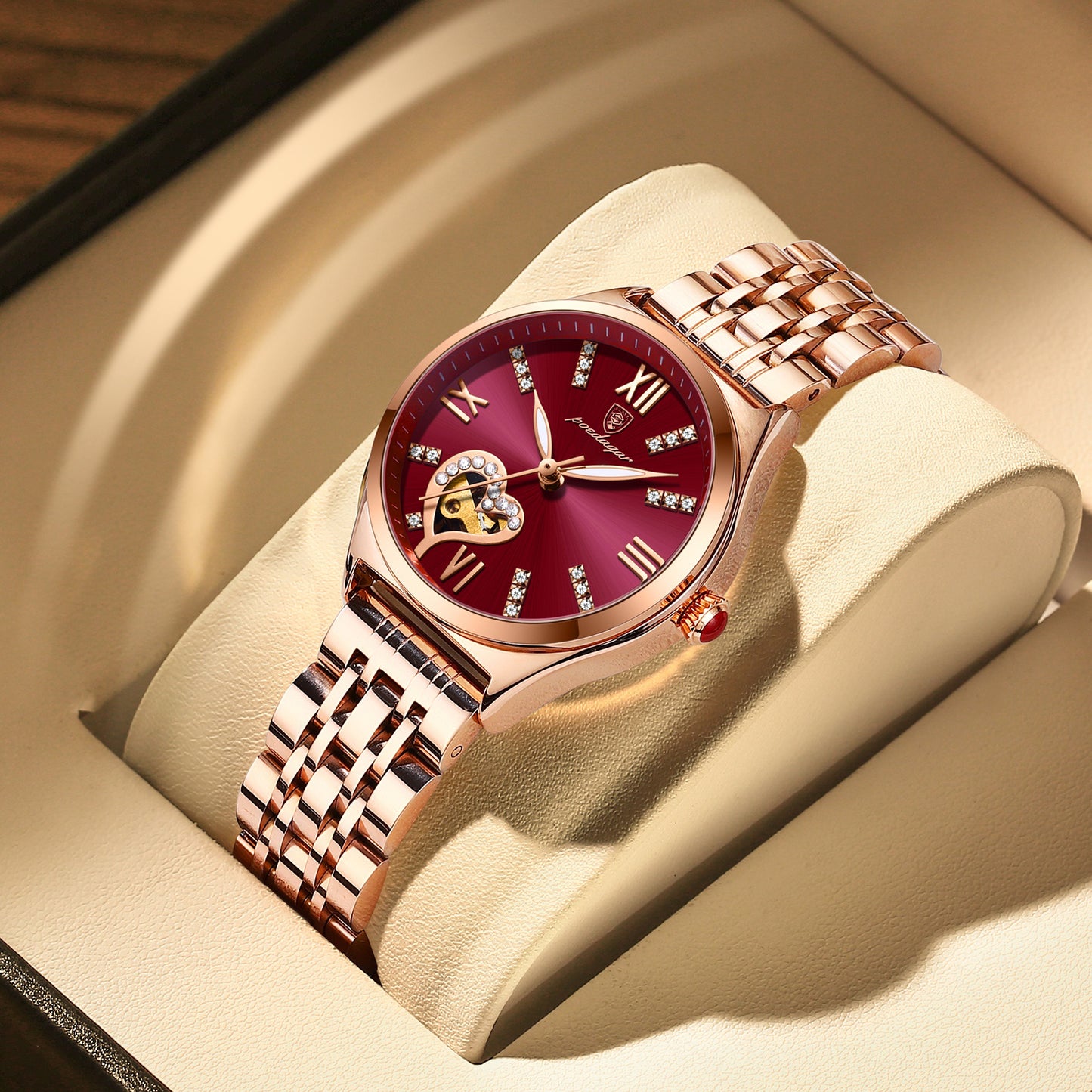 Fashion Rose Gold Stainless Stain  Watch