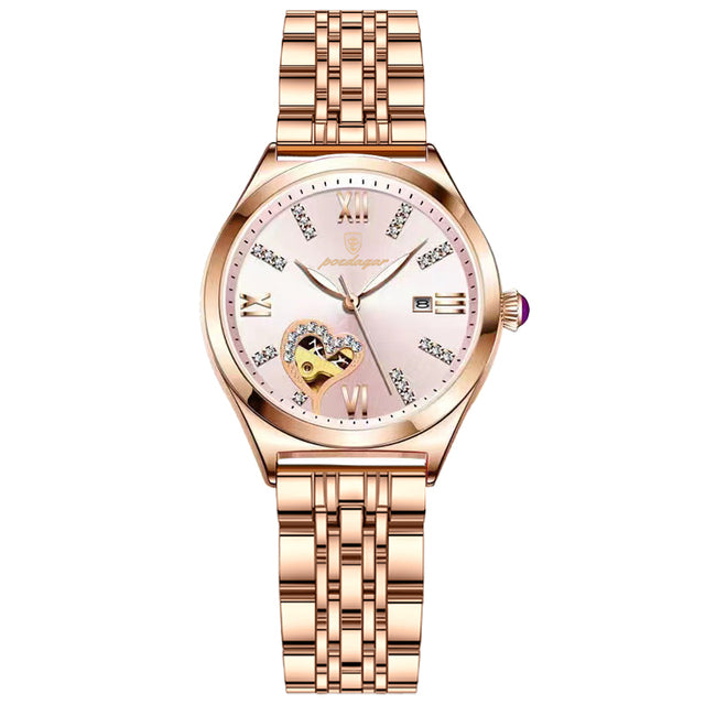 Fashion Rose Gold Stainless Stain  Watch