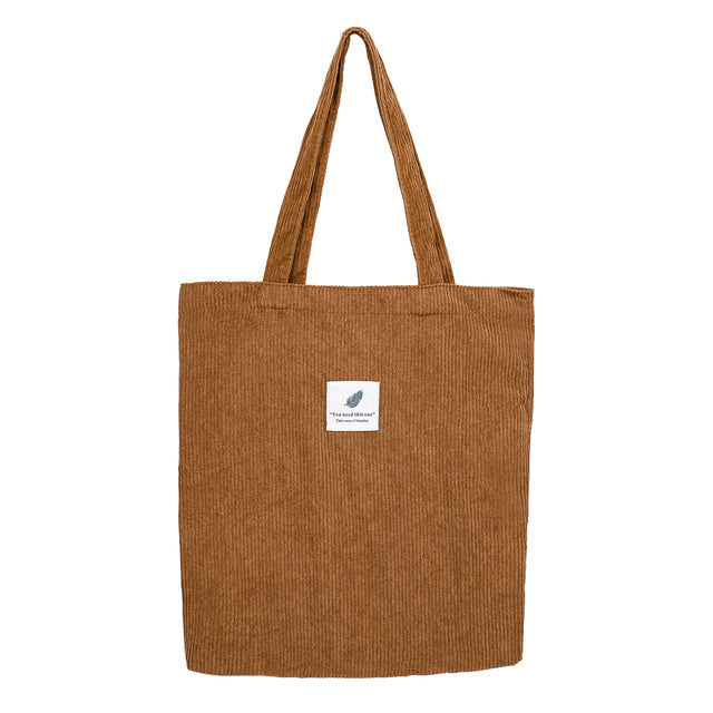 Reusable Canvas Shoulder Tote Bag