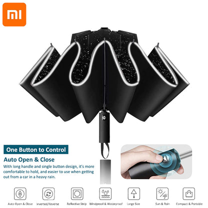 Xiaomi Golf Reverse Umbrella 10 Ribs Travel Folding