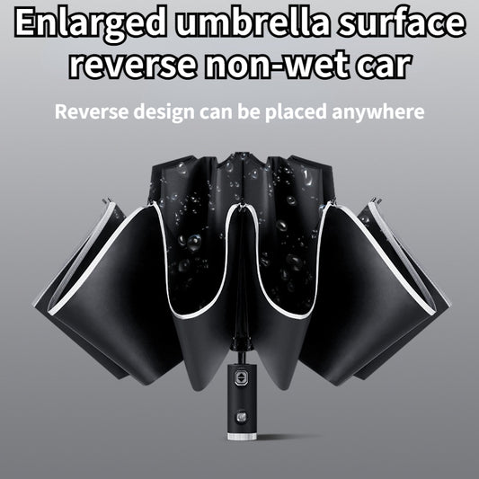 Umbrella Automatic Reverse Umbrella LED Flashlight