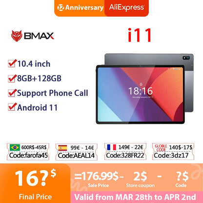 MaxPad i11 Tab 11 8GB RAM 128GB ROM Tablet