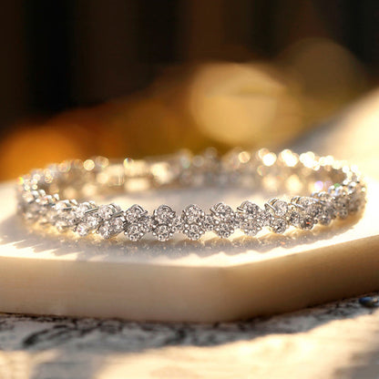 Diamond Bracelets 925 Silver Plated