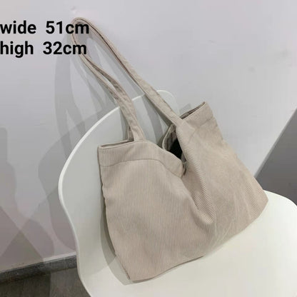 Reusable Canvas Shoulder Tote Bag