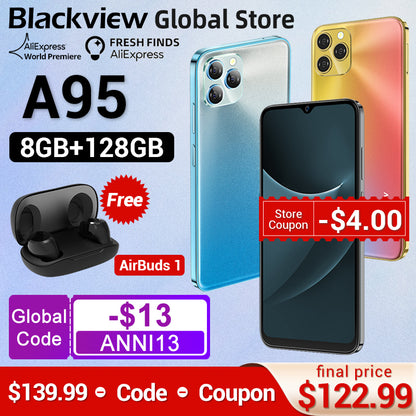 Global Version Blackview A95 8GB RAM 128GB ROM Smartphone