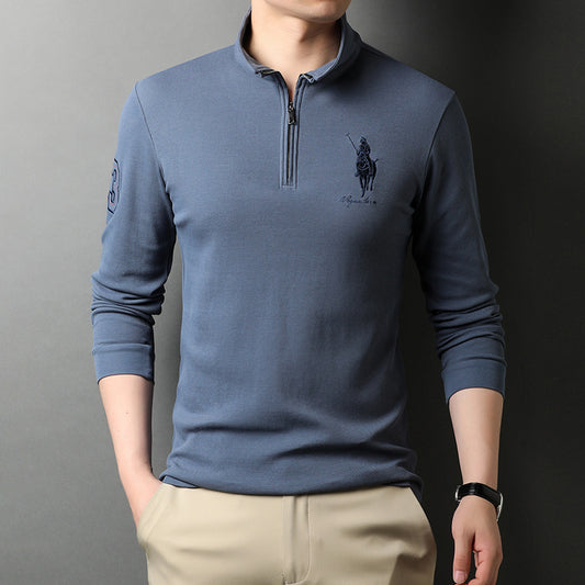 Pure Cotton Long Sleeve Polo Shirt