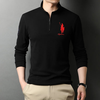 Pure Cotton Long Sleeve Polo Shirt