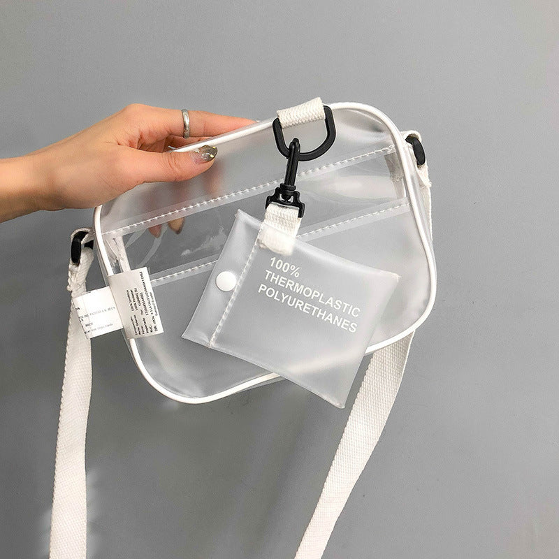 Casual PVC Transparent Clear Cross body Bag