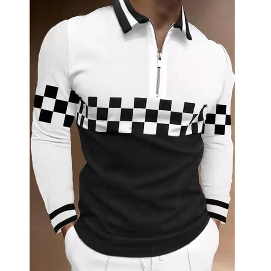 Clothing Black White Long Sleeve Polo Shirts