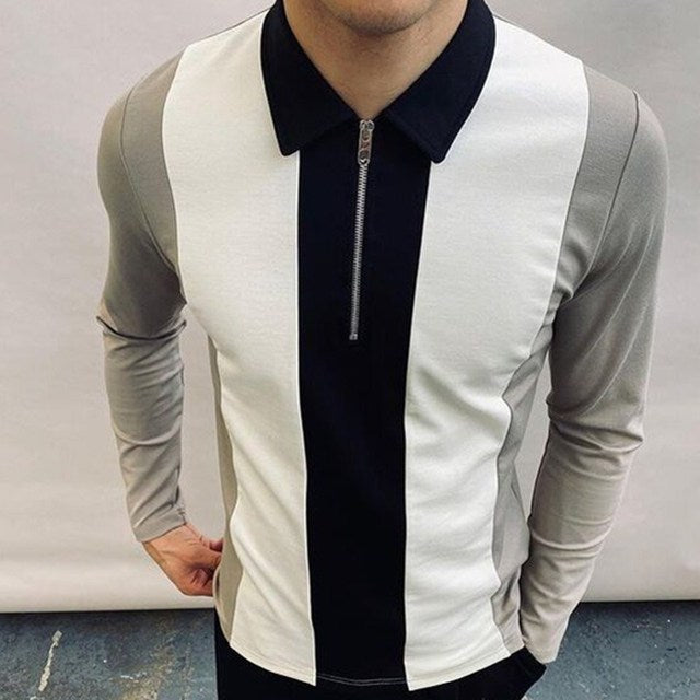 Clothing Black White Long Sleeve Polo Shirts