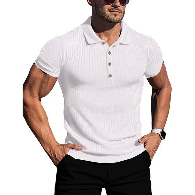 High Stretch Knit Stripe POLO Shirt