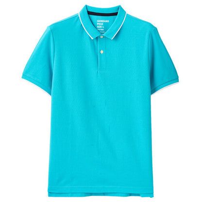 Tipping Short Sleeve Polo Shirt Mesh Structure