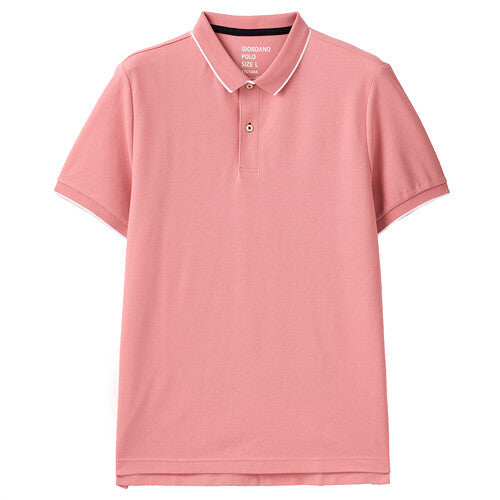 Tipping Short Sleeve Polo Shirt Mesh Structure