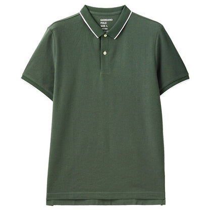 Tipping Short Sleeve Polo Shirt Mesh Structure