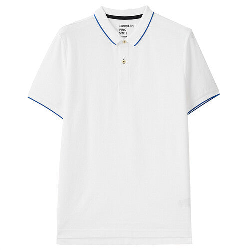 Tipping Short Sleeve Polo Shirt Mesh Structure