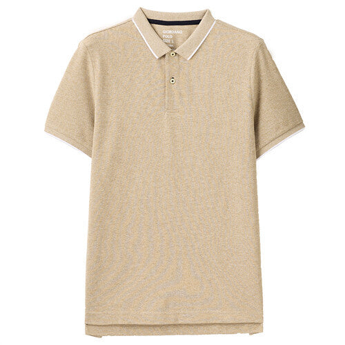 Tipping Short Sleeve Polo Shirt Mesh Structure