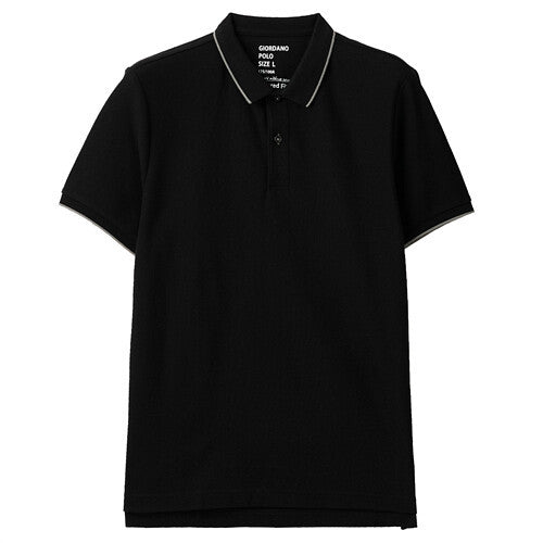 Tipping Short Sleeve Polo Shirt Mesh Structure