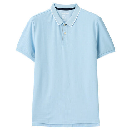 Tipping Short Sleeve Polo Shirt Mesh Structure