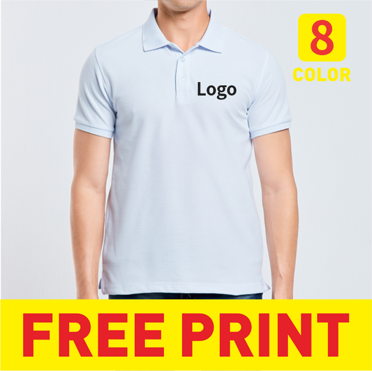 Business Lapel POLO Shirts Solid Color Cotton