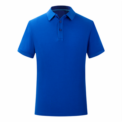 Business Lapel POLO Shirts Solid Color Cotton