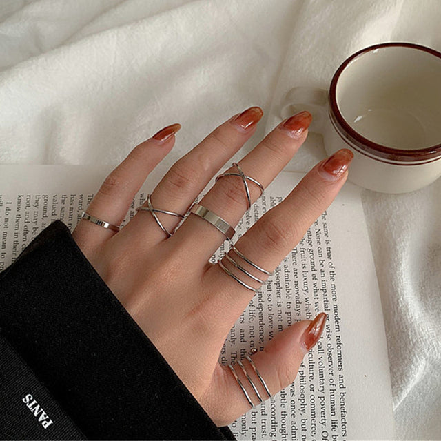 Silver Color Metal Adjustable Opening Ring