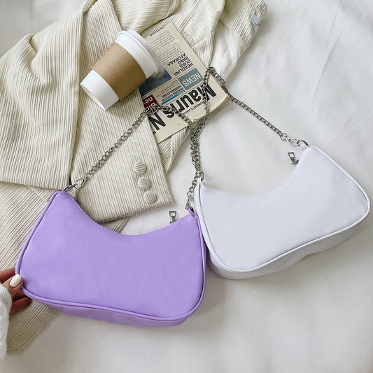 New Solid Color Armpit Underarm Shoulder Bag