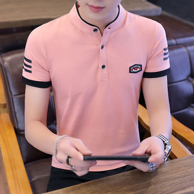 Cotton Polo Shirts Men Summer Fashion Clothing Men Tops