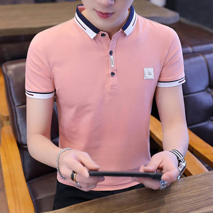 Cotton Polo Shirts Men Summer Fashion Clothing Men Tops